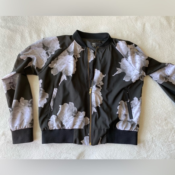 Albion Peony Floral Bomber Jacket medium - Picture 10 of 16